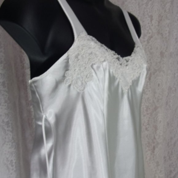 Linea Donatella Sexy Short Chemise Nightgown Satin/Chiffon Size L - Picture 1 of 7